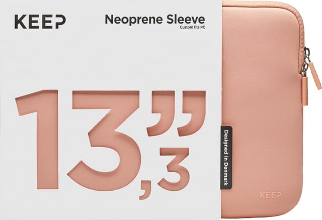 KEEP 13,3” neopren laptopfodral (coral pearl)