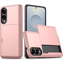 SKALO Samsung S25 Edge Armor Kortholder Cover - Rosa guld