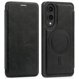 SKALO Samsung S25 Edge Slim Lompakkokotelo - Musta