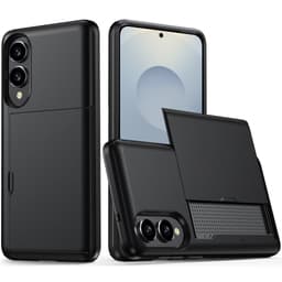 SKALO Samsung S25 Edge Armor Korttikotelo Suojakuori - Musta