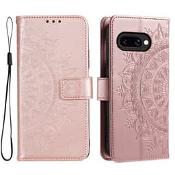 SKALO Google Pixel 9a Mandala Lompakkokotelo - Ruusukulta