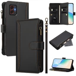 SKALO Samsung XCover7 Pro Suuri Lompakko 11-LOKEROINEN Lompakkokotelo - Musta
