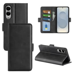 SKALO Samsung S25 Edge Premium ID Flip Cover - Sort