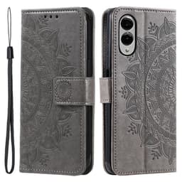 SKALO Samsung S25 Edge Mandala Plånboksfodral - Grå