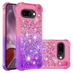 SKALO Google Pixel 9a Hiekka Glitteri Suojakuori - Pinkki-Violetti