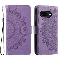 SKALO Google Pixel 9a Mandala Lompakkokotelo - Violetti