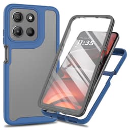 SKALO Motorola Moto G05 Shockproof Clear Hybrid+Skärmskydd Skal - Mörkblå