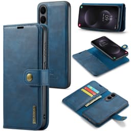 DG MING Samsung S25 Edge 2-in-1 Magneetti Lompakkokotelo - Sininen