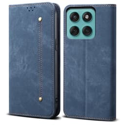 SKALO Motorola Edge 60 Jeans Lompakkokotelo - Sininen