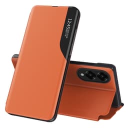 SKALO Samsung S25 Edge Clear View Window Cover - Orange