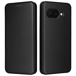 SKALO Google Pixel 9a Carbon Fiber Lompakkokotelo - Musta