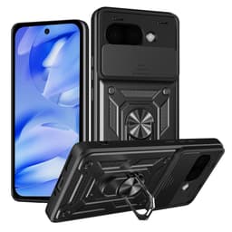 SKALO Google Pixel 9a Armor Metallring Kameraslider Skal - Svart