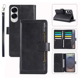 SKALO Samsung S25 Edge Big Wallet Flip Cover - Sort