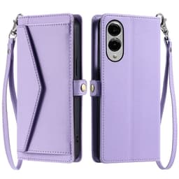 SKALO Samsung S25 Edge PU-Læder Kuvert Flip Cover - Lilla