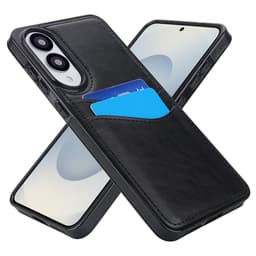SKALO Samsung S25 Edge PU-Læder Kortholder Cover - Sort
