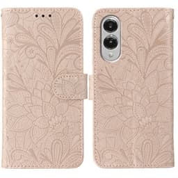 SKALO Samsung S25 Edge Mandala Flower Plånboksfodral - Roséguld