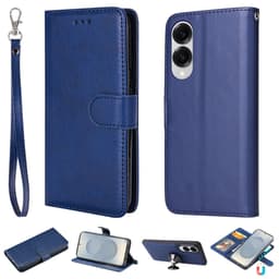 SKALO Samsung S25 Edge 2-in-1 Magneettinen Irrotettava Lompakkokotelo - Sininen