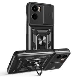 SKALO Motorola Moto G05 Armor Metallinen rengas -kamerasuojus Suojakuori - Musta