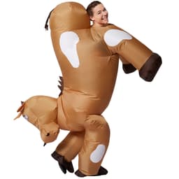 Selvoppusteligt kostume Hest