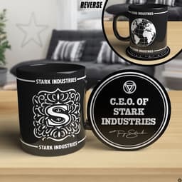 Paladone Stark Industries mugg och underlägg