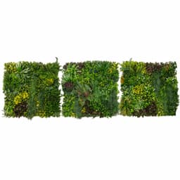 Kunstig Cassia vertikalt hageveggpanel - 100 cm x 100 cm (sett med 3 enheter)