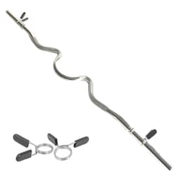 Body Revolution EZ 1"" Super Curl Barbell Bar 1,2 m Spinlock-kaulus