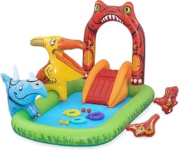 Bestway Jurassic Splash Play Center - uima-allas liukumäellä