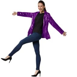 Paillet jakke kvinde - lilla,L