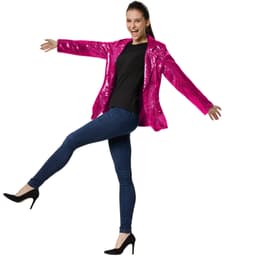 tectake Damjacka med paljetter pink
