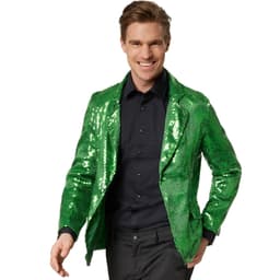 Paillet jakke herrer - grøn,XL