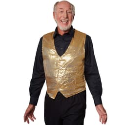 Paillet vest herrer - guld,L