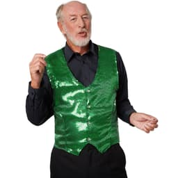 Paillet vest herrer - grøn,XXL