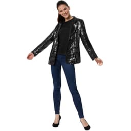 Paillet jakke kvinde - sort,L