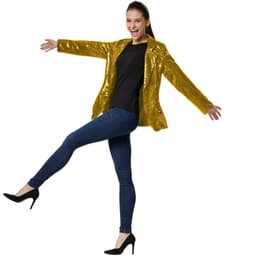 Paillet jakke kvinde - guld,L
