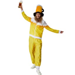 tectake Maskeraddräkt öl joggingoverall dam M, gul/vit