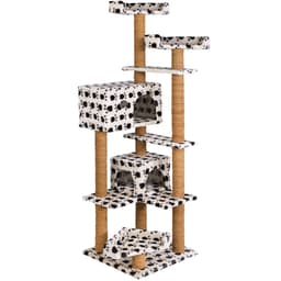 tectake Klösträd Minka 66 x 56 x 166 cm Svart/Beige