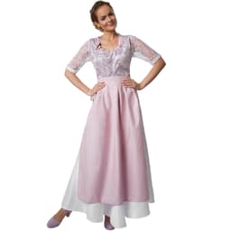 Maxi-Dirndl lyserød-hvid model 1 - S