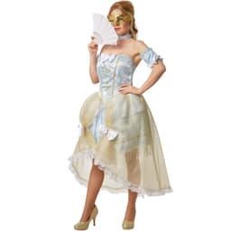 tectake Damdräkt i sexig barockstil XXL, blå/gul