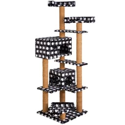 tectake Klösträd Minka 66 x 56 x 166 cm Svart/Vit