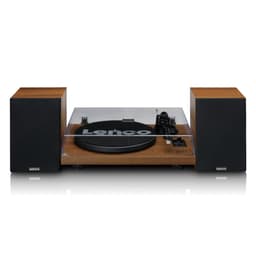 Lenco LS-480WD - Levysoitin, jossa on sisäänrakennettu vahvistin ja Bluetooth sekä 2 ulkoista kaiutinta