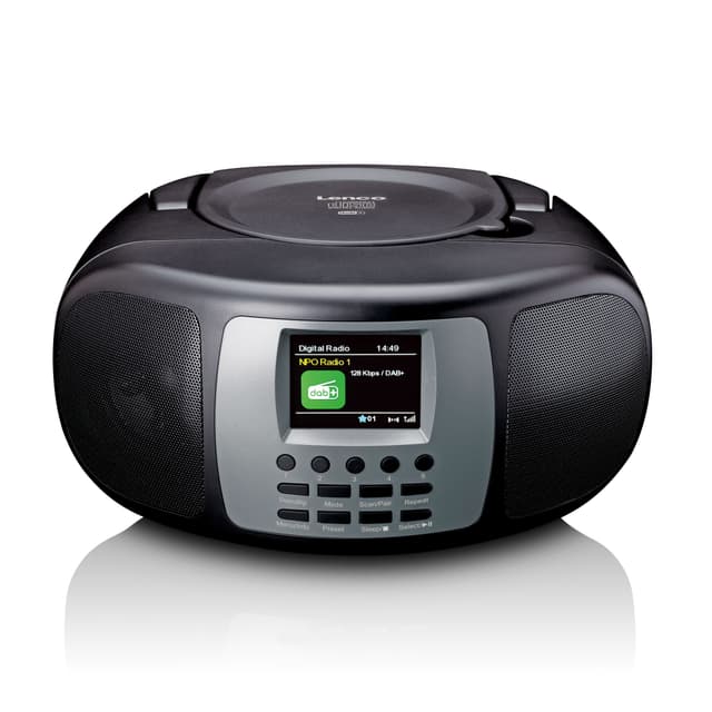 Bærbar DAB+/FM-radio med Bluetooth-cd-afspiller og stort LCD-farvedisplay