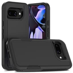 For Google Pixel 9a Deksel 2 i 1 PC + TPU Støtsikkert Mobildeksel Svart