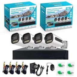 4-kanals DVR-sett overvåkningskamera HD-sikkerhet CCTV-system for utendørs bruk