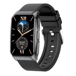Smartwatch med opkald Bluetooth-sundhedsmåler Fitnesstracker Smartwatch - Sort
