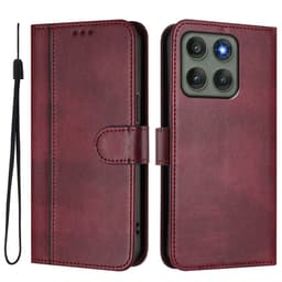 Motorola Edge 60 Pro 5G Suojakotelot Lompakko Teline Retrokuvio Nahkainen