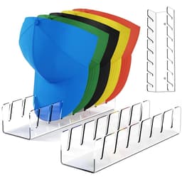 Rack oppbevaring for 7 deler hatter og caps Display - Gjennomsiktig