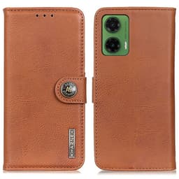 KHAZNEH Motorola Moto G35 Lommebok-deksel - Brun