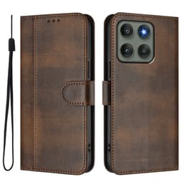 For Motorola Edge 60 Pro 5G Deksel Lommebokstativ Retrotekstur
