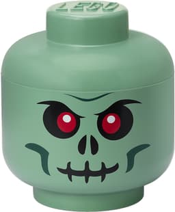 LEGO pieni säilytyslaatikko (Green Skeleton Head)
