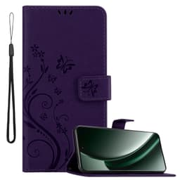 Realme GT6 Plånboksfodral Skal Blommor (Violett)